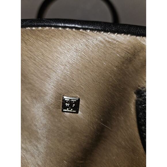 NWT! Pour La Victoire Cow Hair And Leather Handbag Colorblock $395 14x12x4 - Picture 9 of 15